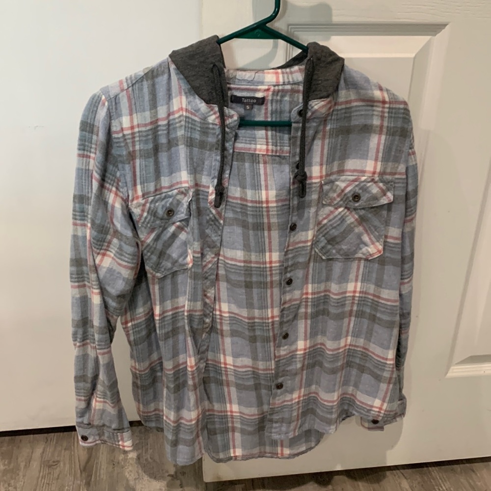 Hooded plaid flannel